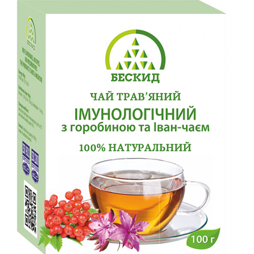 Чай травяний Імунологічний з горобиною  та Іван-чаєм 100г