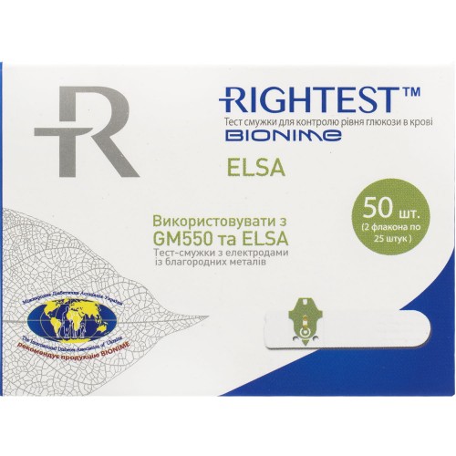 Тест-смужки для глюкометра Rightest ELSA № 50