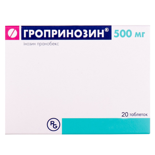 Гропринозин таблетки 500мг №20